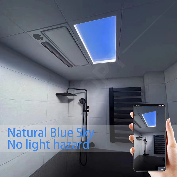 Derniers blogs de l'entreprise sur La place artificielle virtuelle de lucarne de lumière du soleil a mené la lumière de panneau de plafond