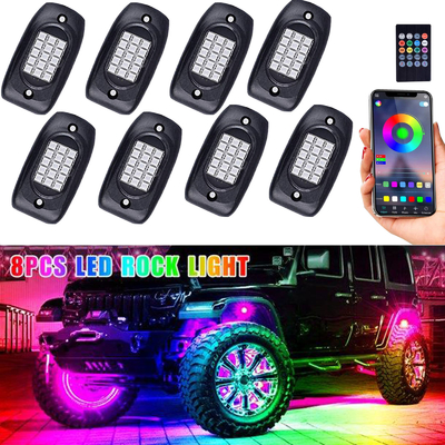 acheter lumières de roche de 6000K 12VDC Bluetooth, lumières en plastique de cosse de LED RVB fabrication en ligne