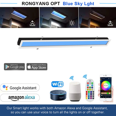 Lumière de plafond de ciel intelligente de 40 W Réaliste de la lumière du jour Télécommande / APP Contrôle de tension globale