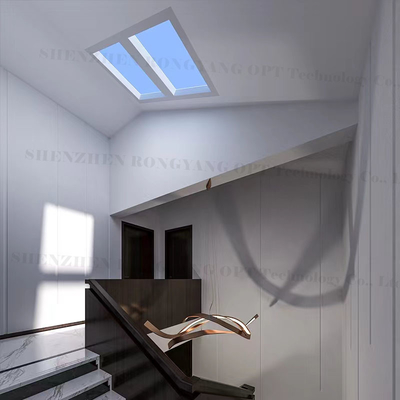 Fenêtre virtuelle multifonctionnelle de faux puits de lumière LED sans fil à la maison 200W