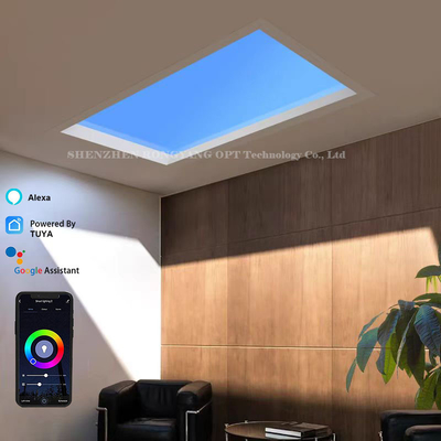 lumière de lucarne fausse de 4000lm 6500k, lucarne artificielle de lumière du soleil de 60x60 110VAC