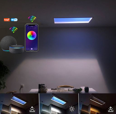 Rythme circadien artificiel du panneau 110VAC de lumière du soleil du CRI 90 6000lm pour le bureau