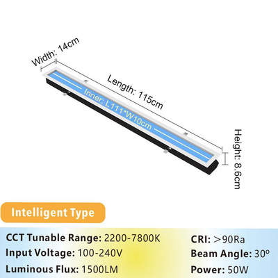 Économie d'énergie 50 watts LED panneau de plafond lumière pour la thérapie L1150 XW140 X H86mm