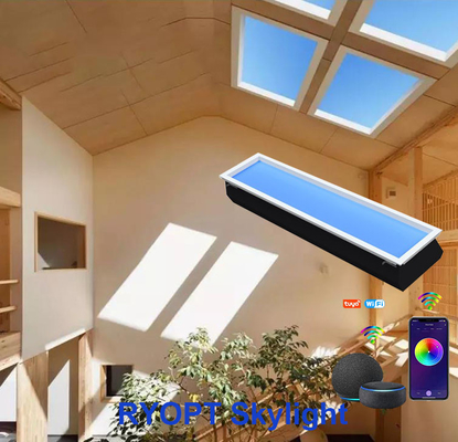 Lumière de plafond rectangulaire naturel bleu