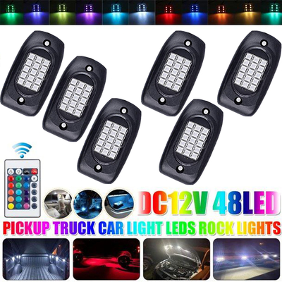 Étanche LED RGB Rock Lights Kit APP Control Multi Function