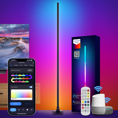 Télécommande infrarouge de lampadaire d'angle de RVB de salon avec le mode de musique