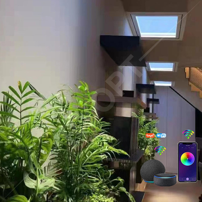 Scène multi artificielle de la lucarne 2200K-7800K de faux de Tuya LED de fenêtre de lucarne pour la maison