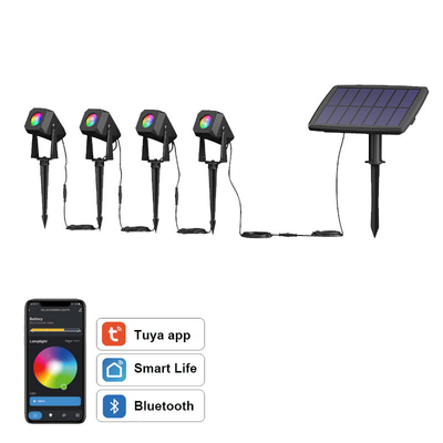 Projecteurs solaires de pelouse calorifuge extérieurs, lumières changeantes de paysage de la couleur 2700K