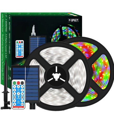 Lumières de bande imperméables de SMD2835 solaires, bande actionnée solaire stable de RVB LED