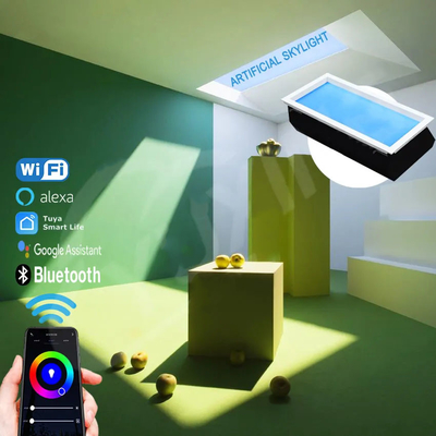 150W LED Faux puits de lumière avec télécommande Pas de lumière bleue clignotante Installation facile