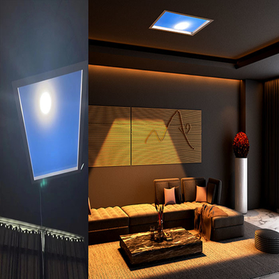 Smart Tuya Slim Réverbère artificiel LED Panneau solaire de plafond bleu