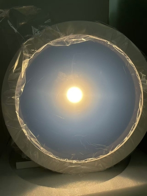 Lampe à lumière solaire intelligente 80W 2FT Réverbère rond, éclairage de 4 m, maille 5.0, contrôle à distance et Tuya App, 2700-6500K Transitions de lever au coucher du soleil