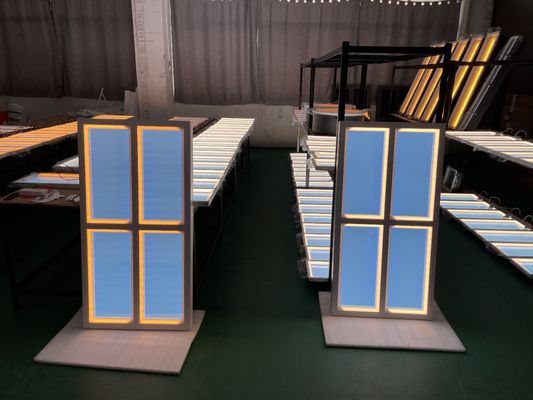 1200x600 Faux panneau de lumière de fenêtre Lumière du ciel bleu Rhythme circadien Lumière naturelle